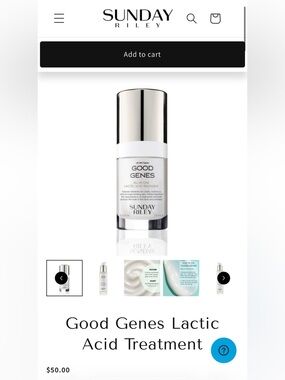 NIB Sunday Riley Good Genes All-In-One Lactic Acid Treatment Serum